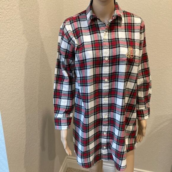 Lauren Ralph Lauren plaid long shirt - Picture 1 of 4
